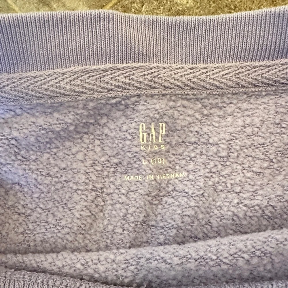 GAP Kids Pullover Sweatshirt Purple Size L (10) - Picture 2 of 7